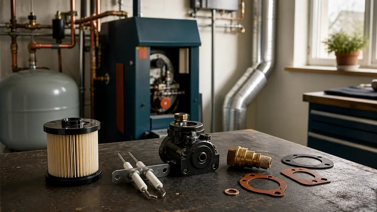 Filter, pumpe, elektroder og pakninger til oliefyr